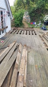 Old decking removed replaced Bernie's Gardening Services Guernsey